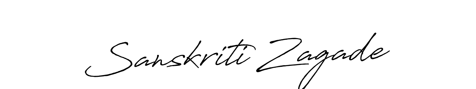 Use a signature maker to create a handwritten signature online. With this signature software, you can design (Antro_Vectra_Bolder) your own signature for name Sanskriti Zagade. Sanskriti Zagade signature style 7 images and pictures png