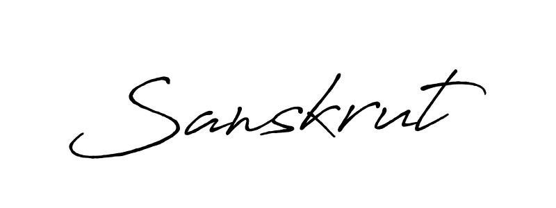 Design your own signature with our free online signature maker. With this signature software, you can create a handwritten (Antro_Vectra_Bolder) signature for name Sanskrut. Sanskrut signature style 7 images and pictures png