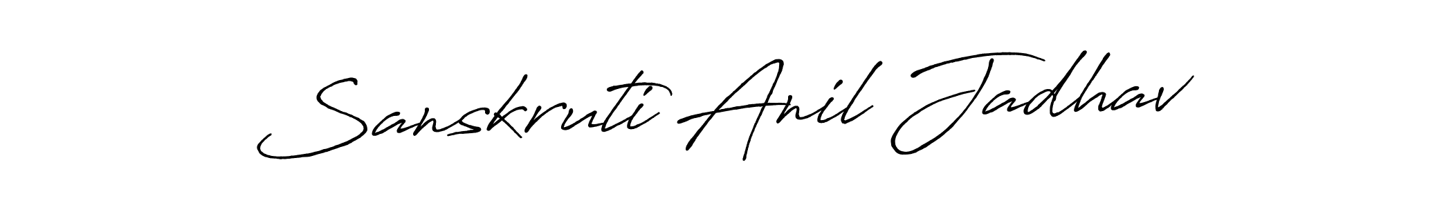 Similarly Antro_Vectra_Bolder is the best handwritten signature design. Signature creator online .You can use it as an online autograph creator for name Sanskruti Anil Jadhav. Sanskruti Anil Jadhav signature style 7 images and pictures png