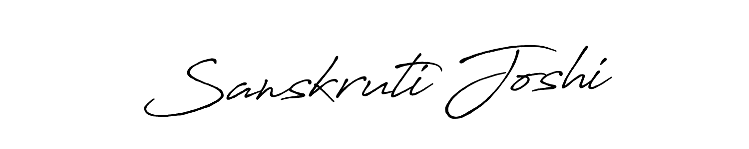 Sanskruti Joshi stylish signature style. Best Handwritten Sign (Antro_Vectra_Bolder) for my name. Handwritten Signature Collection Ideas for my name Sanskruti Joshi. Sanskruti Joshi signature style 7 images and pictures png