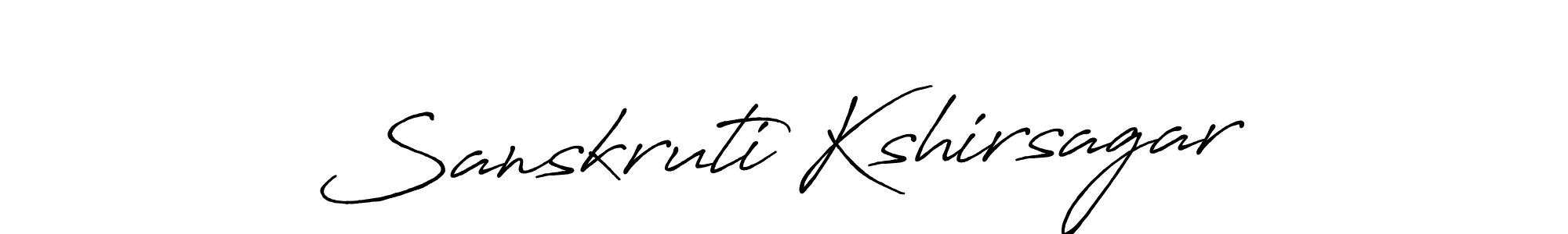 Make a beautiful signature design for name Sanskruti Kshirsagar. With this signature (Antro_Vectra_Bolder) style, you can create a handwritten signature for free. Sanskruti Kshirsagar signature style 7 images and pictures png