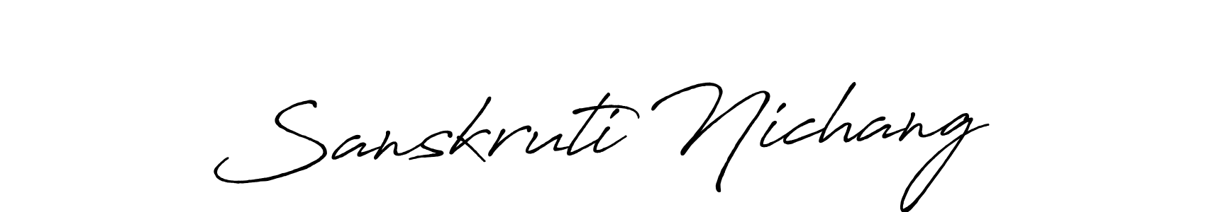 See photos of Sanskruti Nichang official signature by Spectra . Check more albums & portfolios. Read reviews & check more about Antro_Vectra_Bolder font. Sanskruti Nichang signature style 7 images and pictures png