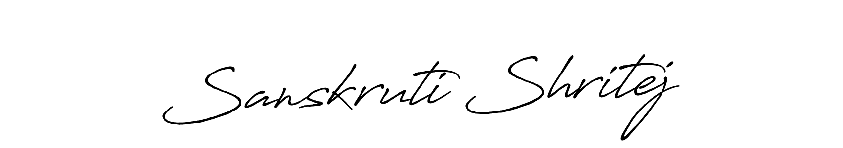 You should practise on your own different ways (Antro_Vectra_Bolder) to write your name (Sanskruti Shritej) in signature. don't let someone else do it for you. Sanskruti Shritej signature style 7 images and pictures png
