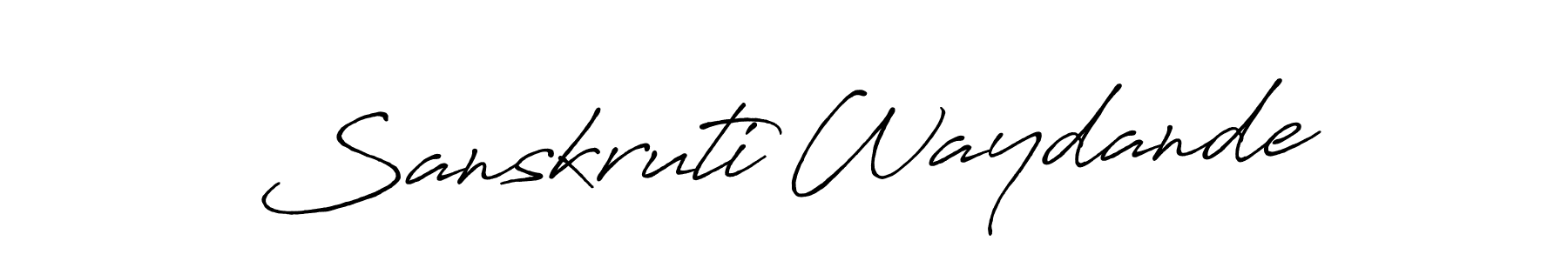 Make a beautiful signature design for name Sanskruti Waydande. Use this online signature maker to create a handwritten signature for free. Sanskruti Waydande signature style 7 images and pictures png