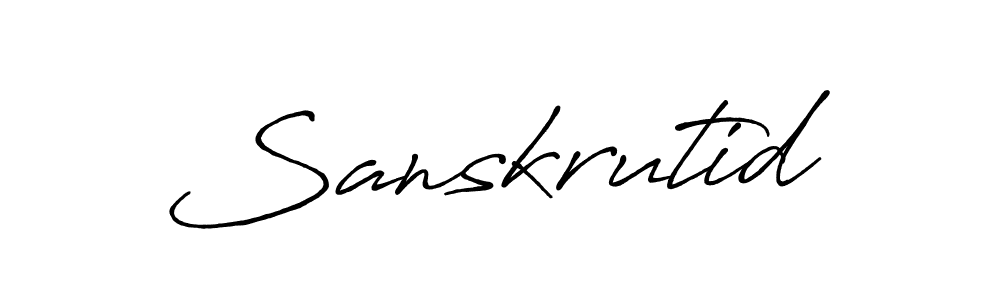 Make a beautiful signature design for name Sanskrutid. With this signature (Antro_Vectra_Bolder) style, you can create a handwritten signature for free. Sanskrutid signature style 7 images and pictures png