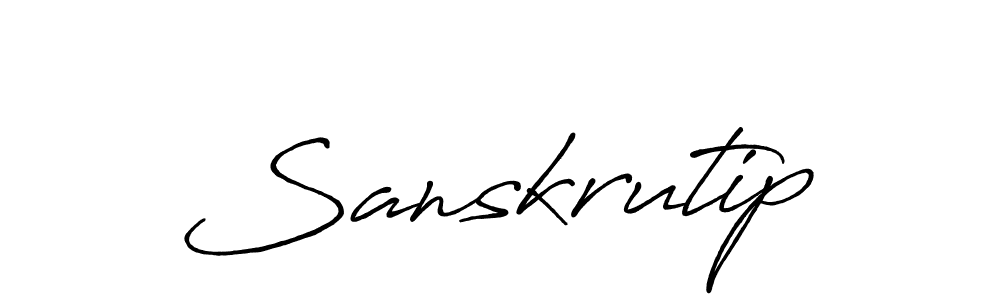 Make a beautiful signature design for name Sanskrutip. With this signature (Antro_Vectra_Bolder) style, you can create a handwritten signature for free. Sanskrutip signature style 7 images and pictures png