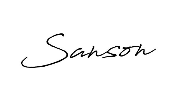 Similarly Antro_Vectra_Bolder is the best handwritten signature design. Signature creator online .You can use it as an online autograph creator for name Sanson. Sanson signature style 7 images and pictures png