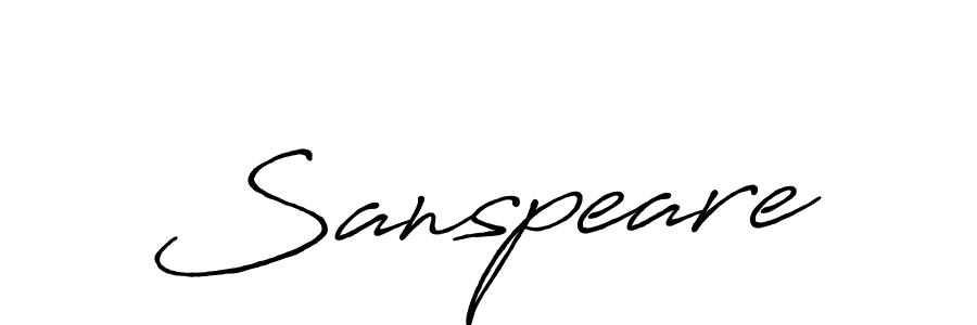 Also we have Sanspeare name is the best signature style. Create professional handwritten signature collection using Antro_Vectra_Bolder autograph style. Sanspeare signature style 7 images and pictures png