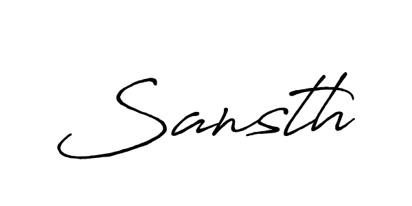 Make a beautiful signature design for name Sansth. Use this online signature maker to create a handwritten signature for free. Sansth signature style 7 images and pictures png