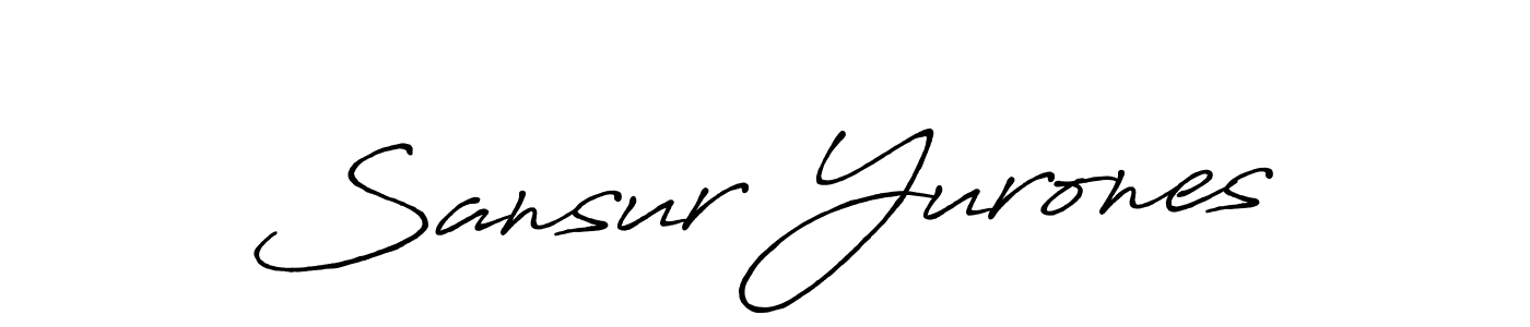 Make a beautiful signature design for name Sansur Yurones. With this signature (Antro_Vectra_Bolder) style, you can create a handwritten signature for free. Sansur Yurones signature style 7 images and pictures png