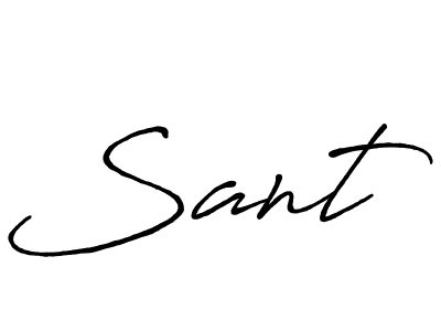 Design your own signature with our free online signature maker. With this signature software, you can create a handwritten (Antro_Vectra_Bolder) signature for name Sant. Sant signature style 7 images and pictures png