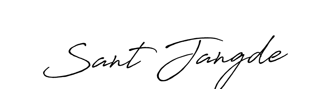 Use a signature maker to create a handwritten signature online. With this signature software, you can design (Antro_Vectra_Bolder) your own signature for name Sant Jangde. Sant Jangde signature style 7 images and pictures png