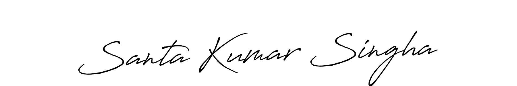 Santa Kumar Singha stylish signature style. Best Handwritten Sign (Antro_Vectra_Bolder) for my name. Handwritten Signature Collection Ideas for my name Santa Kumar Singha. Santa Kumar Singha signature style 7 images and pictures png