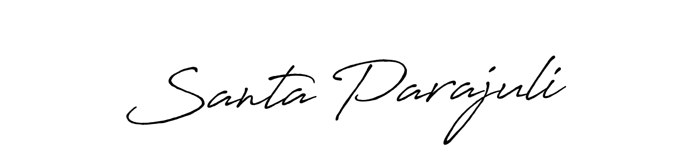 if you are searching for the best signature style for your name Santa Parajuli. so please give up your signature search. here we have designed multiple signature styles  using Antro_Vectra_Bolder. Santa Parajuli signature style 7 images and pictures png