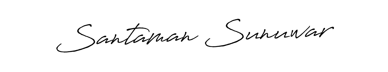 Similarly Antro_Vectra_Bolder is the best handwritten signature design. Signature creator online .You can use it as an online autograph creator for name Santaman Sunuwar. Santaman Sunuwar signature style 7 images and pictures png