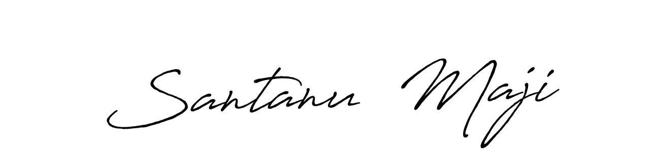 Antro_Vectra_Bolder is a professional signature style that is perfect for those who want to add a touch of class to their signature. It is also a great choice for those who want to make their signature more unique. Get Santanu  Maji name to fancy signature for free. Santanu  Maji signature style 7 images and pictures png