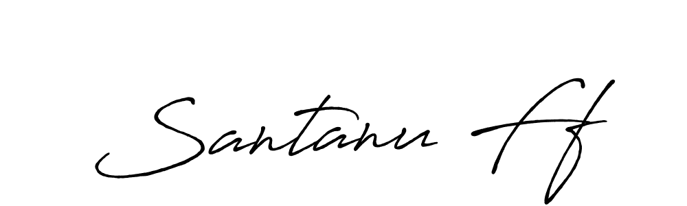 How to make Santanu Ff name signature. Use Antro_Vectra_Bolder style for creating short signs online. This is the latest handwritten sign. Santanu Ff signature style 7 images and pictures png