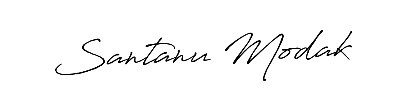 Santanu Modak stylish signature style. Best Handwritten Sign (Antro_Vectra_Bolder) for my name. Handwritten Signature Collection Ideas for my name Santanu Modak. Santanu Modak signature style 7 images and pictures png