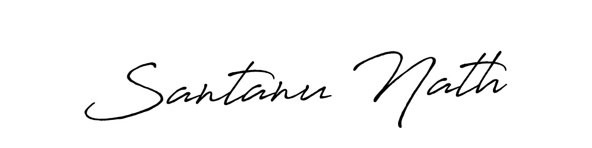 Use a signature maker to create a handwritten signature online. With this signature software, you can design (Antro_Vectra_Bolder) your own signature for name Santanu Nath. Santanu Nath signature style 7 images and pictures png