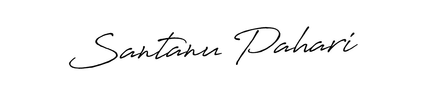 Design your own signature with our free online signature maker. With this signature software, you can create a handwritten (Antro_Vectra_Bolder) signature for name Santanu Pahari. Santanu Pahari signature style 7 images and pictures png