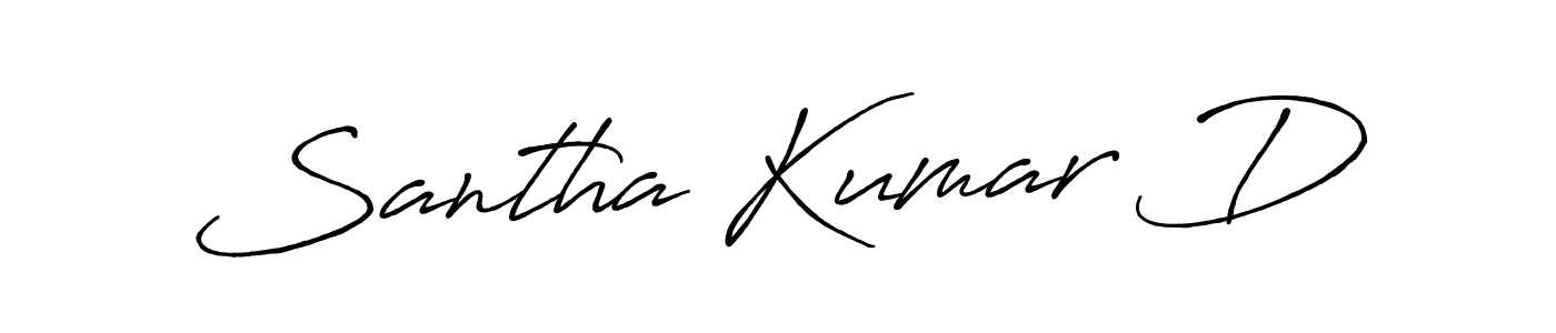 Create a beautiful signature design for name Santha Kumar D. With this signature (Antro_Vectra_Bolder) fonts, you can make a handwritten signature for free. Santha Kumar D signature style 7 images and pictures png