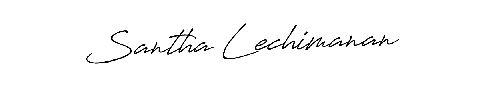 Use a signature maker to create a handwritten signature online. With this signature software, you can design (Antro_Vectra_Bolder) your own signature for name Santha Lechimanan. Santha Lechimanan signature style 7 images and pictures png