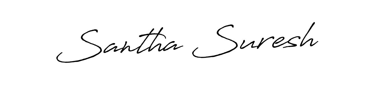 Also You can easily find your signature by using the search form. We will create Santha Suresh name handwritten signature images for you free of cost using Antro_Vectra_Bolder sign style. Santha Suresh signature style 7 images and pictures png