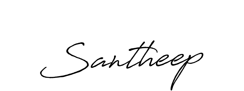 Create a beautiful signature design for name Santheep. With this signature (Antro_Vectra_Bolder) fonts, you can make a handwritten signature for free. Santheep signature style 7 images and pictures png