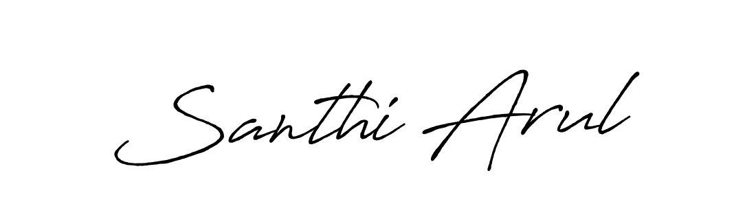 Create a beautiful signature design for name Santhi Arul. With this signature (Antro_Vectra_Bolder) fonts, you can make a handwritten signature for free. Santhi Arul signature style 7 images and pictures png