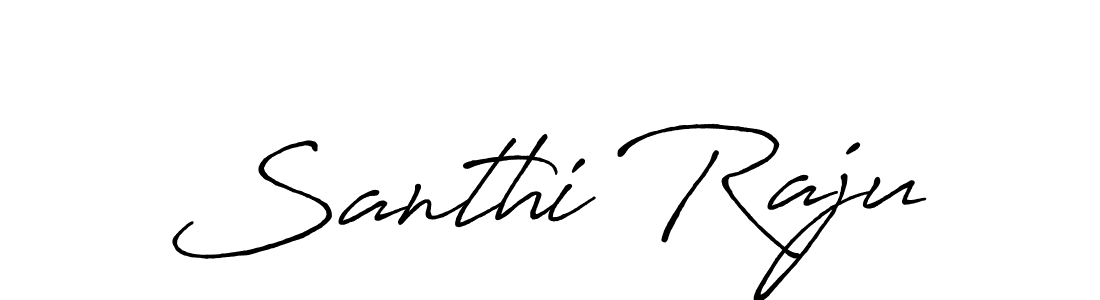 Make a beautiful signature design for name Santhi Raju. With this signature (Antro_Vectra_Bolder) style, you can create a handwritten signature for free. Santhi Raju signature style 7 images and pictures png