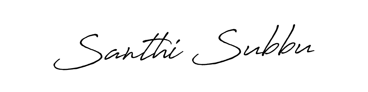 How to make Santhi Subbu signature? Antro_Vectra_Bolder is a professional autograph style. Create handwritten signature for Santhi Subbu name. Santhi Subbu signature style 7 images and pictures png