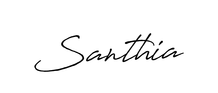 Make a beautiful signature design for name Santhia. With this signature (Antro_Vectra_Bolder) style, you can create a handwritten signature for free. Santhia signature style 7 images and pictures png