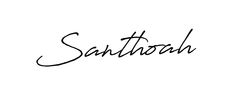 Use a signature maker to create a handwritten signature online. With this signature software, you can design (Antro_Vectra_Bolder) your own signature for name Santhoah. Santhoah signature style 7 images and pictures png