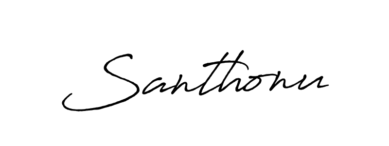 Create a beautiful signature design for name Santhonu. With this signature (Antro_Vectra_Bolder) fonts, you can make a handwritten signature for free. Santhonu signature style 7 images and pictures png