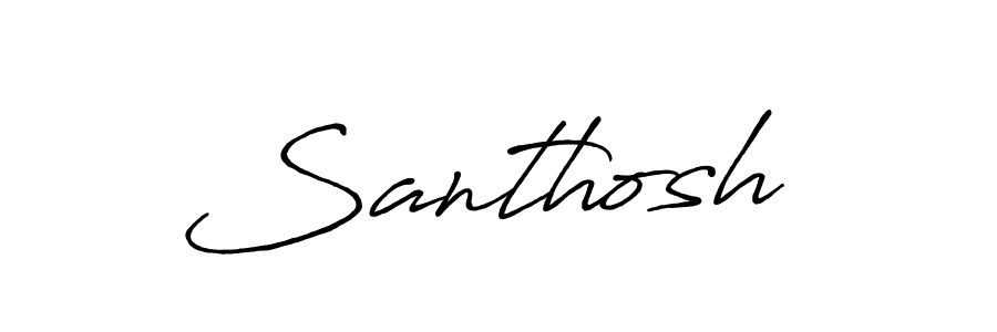 This is the best signature style for the Santhosh  name. Also you like these signature font (Antro_Vectra_Bolder). Mix name signature. Santhosh  signature style 7 images and pictures png