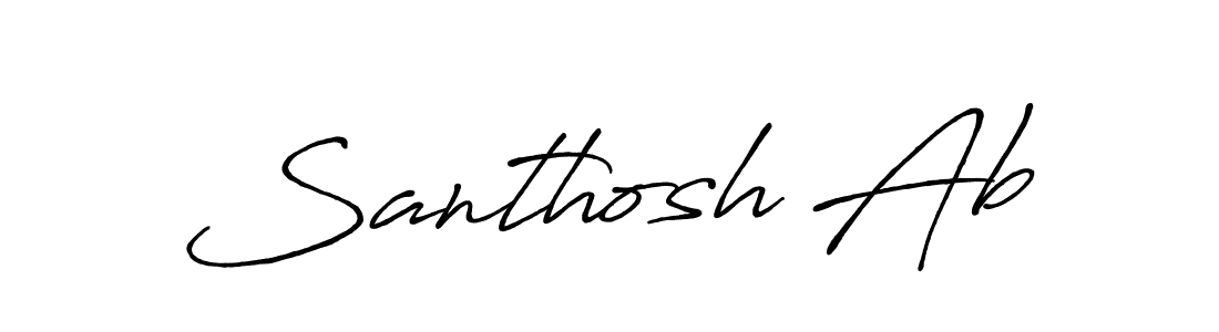 Once you've used our free online signature maker to create your best signature Antro_Vectra_Bolder style, it's time to enjoy all of the benefits that Santhosh Ab name signing documents. Santhosh Ab signature style 7 images and pictures png