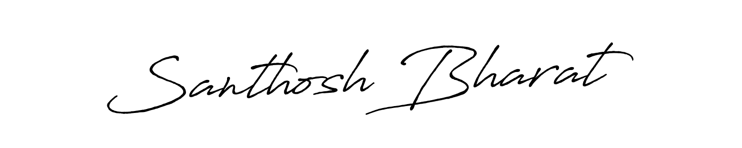 How to make Santhosh Bharat signature? Antro_Vectra_Bolder is a professional autograph style. Create handwritten signature for Santhosh Bharat name. Santhosh Bharat signature style 7 images and pictures png