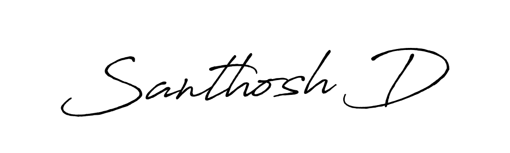 Santhosh D stylish signature style. Best Handwritten Sign (Antro_Vectra_Bolder) for my name. Handwritten Signature Collection Ideas for my name Santhosh D. Santhosh D signature style 7 images and pictures png