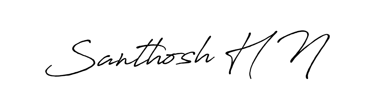 Make a beautiful signature design for name Santhosh H N. Use this online signature maker to create a handwritten signature for free. Santhosh H N signature style 7 images and pictures png