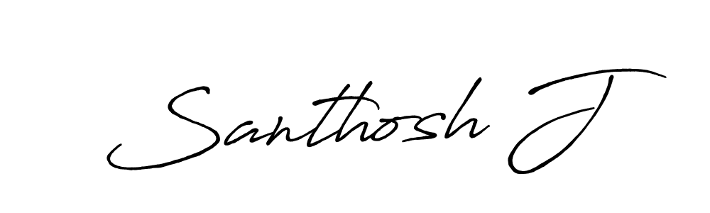 The best way (Antro_Vectra_Bolder) to make a short signature is to pick only two or three words in your name. The name Santhosh J include a total of six letters. For converting this name. Santhosh J signature style 7 images and pictures png