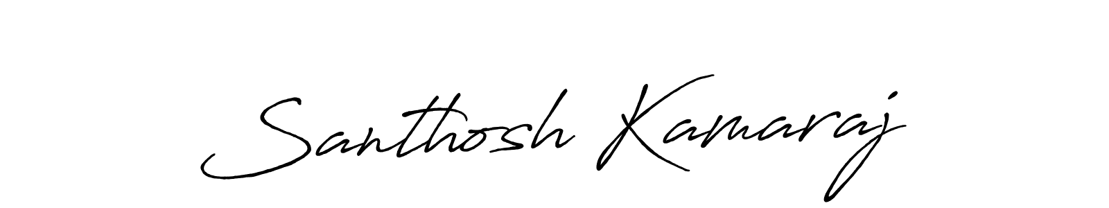 Create a beautiful signature design for name Santhosh Kamaraj. With this signature (Antro_Vectra_Bolder) fonts, you can make a handwritten signature for free. Santhosh Kamaraj signature style 7 images and pictures png