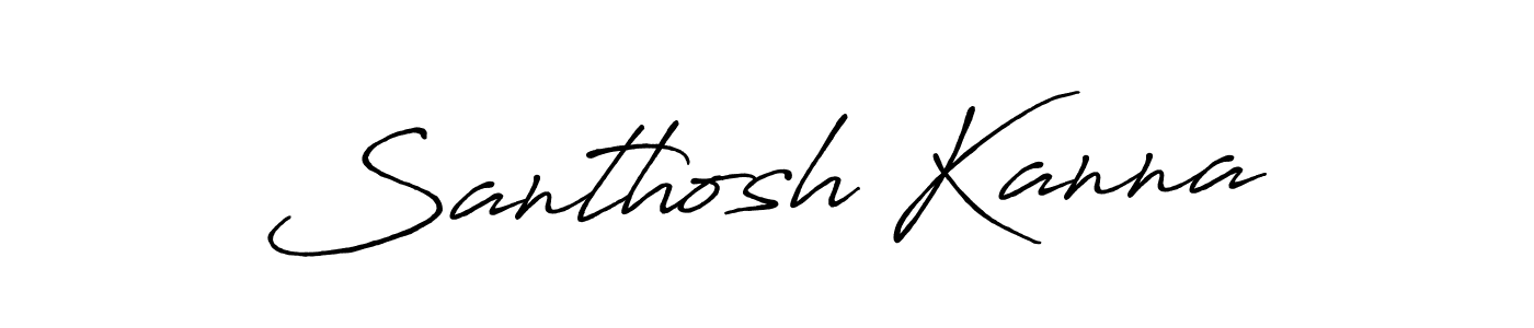 How to make Santhosh Kanna signature? Antro_Vectra_Bolder is a professional autograph style. Create handwritten signature for Santhosh Kanna name. Santhosh Kanna signature style 7 images and pictures png