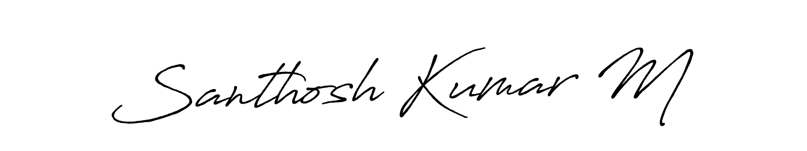 How to Draw Santhosh Kumar M signature style? Antro_Vectra_Bolder is a latest design signature styles for name Santhosh Kumar M. Santhosh Kumar M signature style 7 images and pictures png