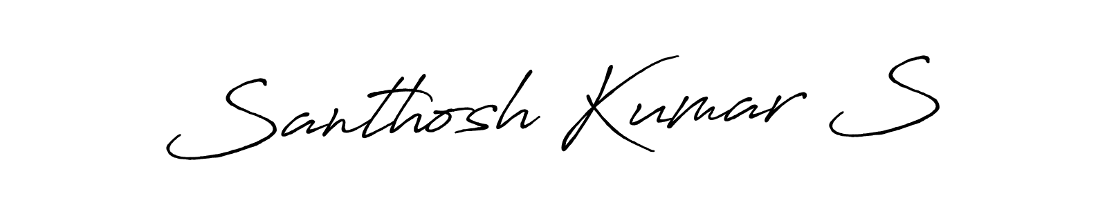 Similarly Antro_Vectra_Bolder is the best handwritten signature design. Signature creator online .You can use it as an online autograph creator for name Santhosh Kumar S. Santhosh Kumar S signature style 7 images and pictures png