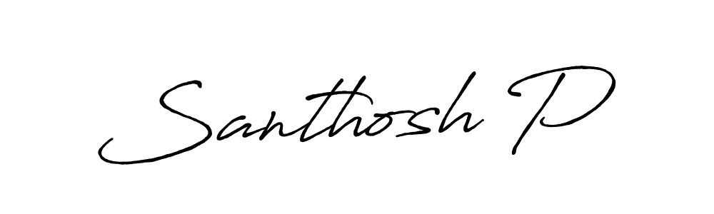 Antro_Vectra_Bolder is a professional signature style that is perfect for those who want to add a touch of class to their signature. It is also a great choice for those who want to make their signature more unique. Get Santhosh P name to fancy signature for free. Santhosh P signature style 7 images and pictures png