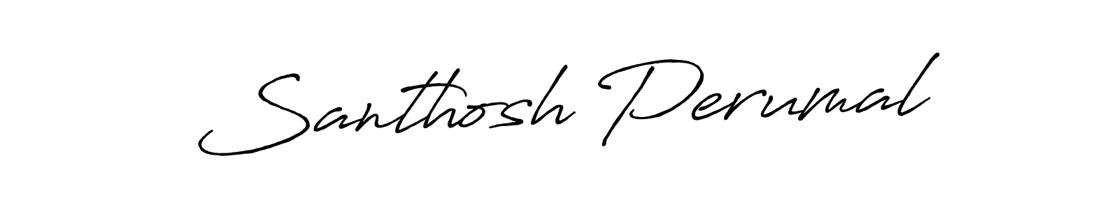 Design your own signature with our free online signature maker. With this signature software, you can create a handwritten (Antro_Vectra_Bolder) signature for name Santhosh Perumal. Santhosh Perumal signature style 7 images and pictures png