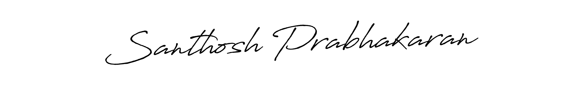 Santhosh Prabhakaran stylish signature style. Best Handwritten Sign (Antro_Vectra_Bolder) for my name. Handwritten Signature Collection Ideas for my name Santhosh Prabhakaran. Santhosh Prabhakaran signature style 7 images and pictures png