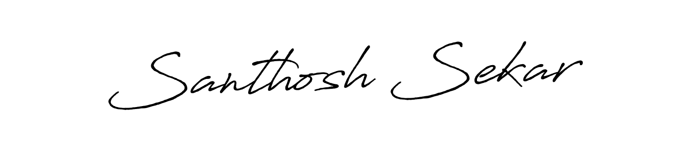 Also we have Santhosh Sekar name is the best signature style. Create professional handwritten signature collection using Antro_Vectra_Bolder autograph style. Santhosh Sekar signature style 7 images and pictures png