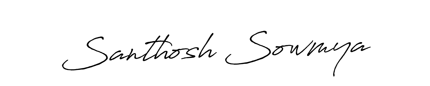 Create a beautiful signature design for name Santhosh Sowmya. With this signature (Antro_Vectra_Bolder) fonts, you can make a handwritten signature for free. Santhosh Sowmya signature style 7 images and pictures png