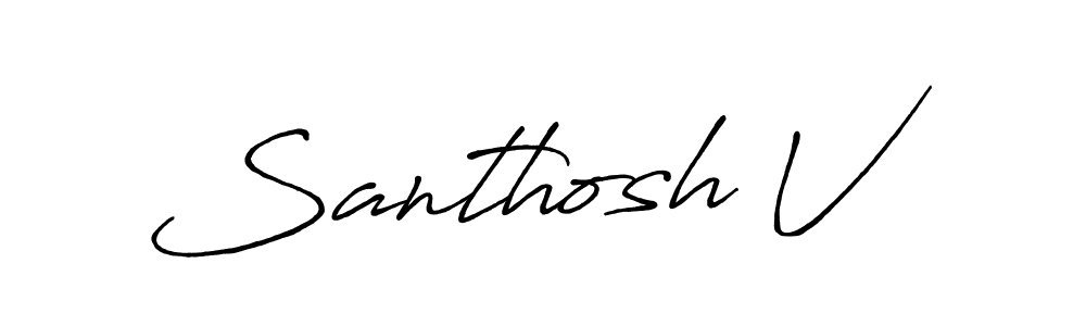 You can use this online signature creator to create a handwritten signature for the name Santhosh V. This is the best online autograph maker. Santhosh V signature style 7 images and pictures png
